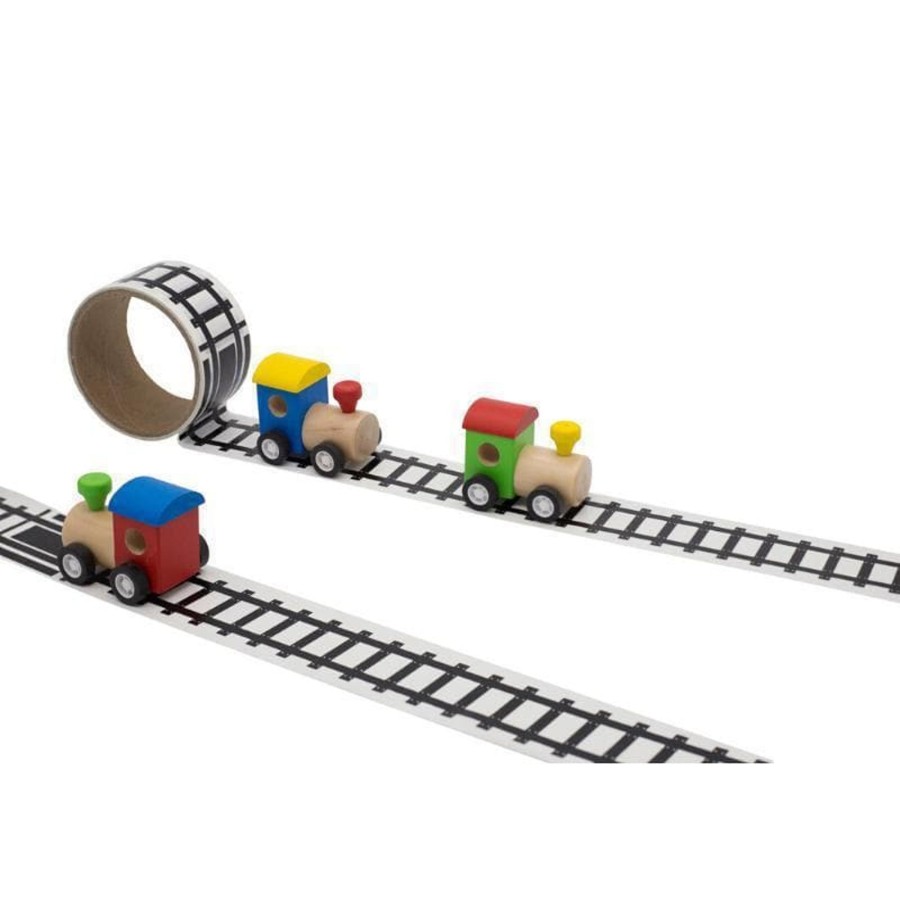 Kids Toys Kaper Kidz Wooden Train Sets | Train With Rail Tape