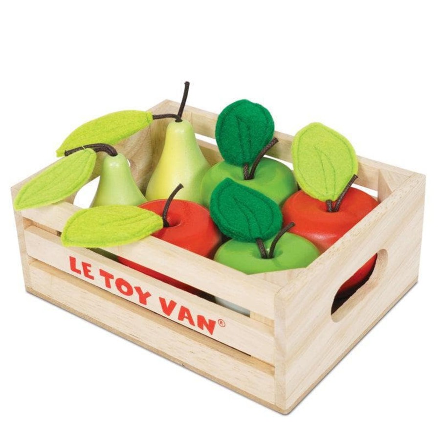 Kids Toys Le Toy Van Wooden Food Sets | Honeybake Apple And Pears In Crate