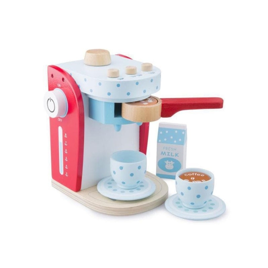 Kids Toys New Classic Toys Wooden Food Sets | Coffee Machine - Blue