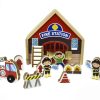 Kids Toys Kaper Kidz Fire Truck Toys | Metal Latch Playset - Firestation