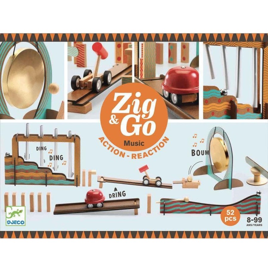 Kids Toys Djeco Marble Runs | Zig & Go - 52Pc Music Set