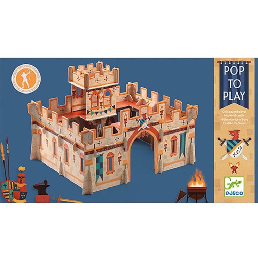 Kids Toys Djeco Building Playscapes | Medieval Castle Pop To Play