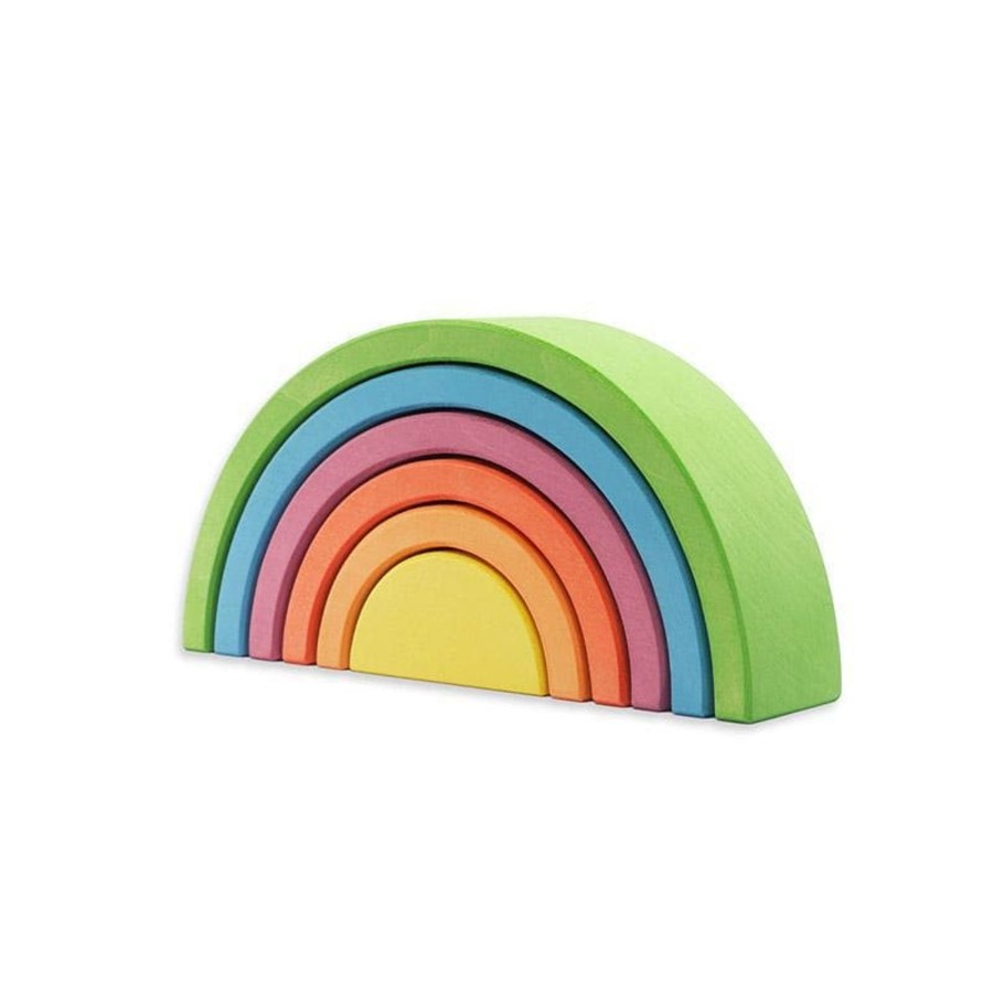 Kids Toys Ocamora Wooden Rainbows | Rainbow - 6 Piece