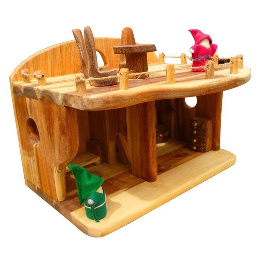 Kids Toys Qtoys Wooden Doll Houses | Medium Dollhouse