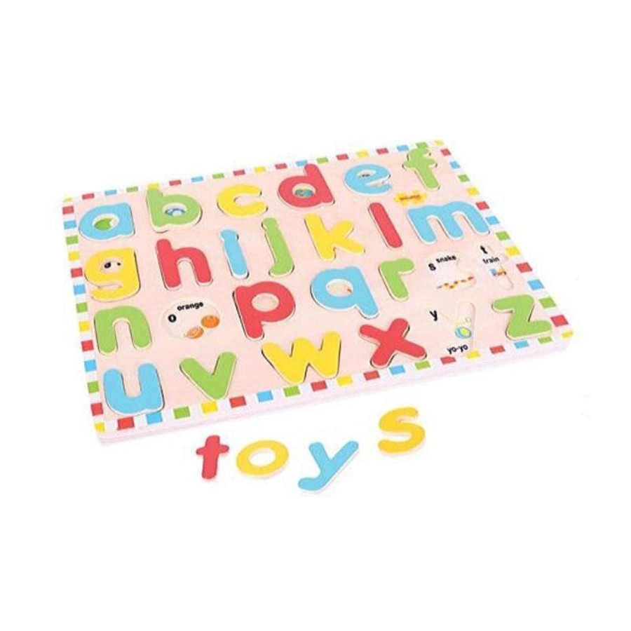 Kids Toys Bigjigs Montessori Toys | Inset Puzzle - Lowercase Alphabet