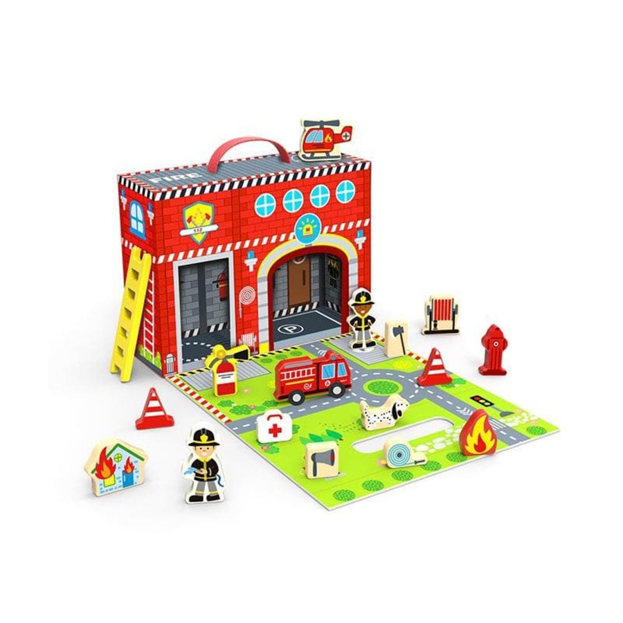 Kids Toys Tooky Toys Fire Truck Toys | Fire Station Box