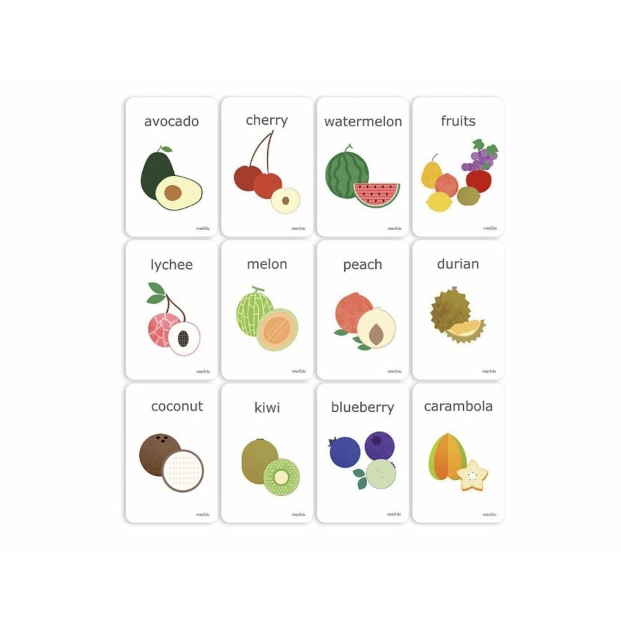 Kids Toys mierEdu Flashcards | Cognitive Flash Cards - Fruit