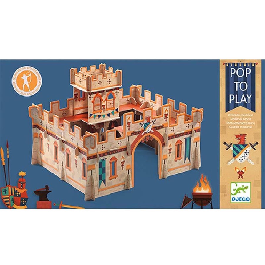 Kids Toys Djeco Small World Play | Medieval Castle Pop To Play