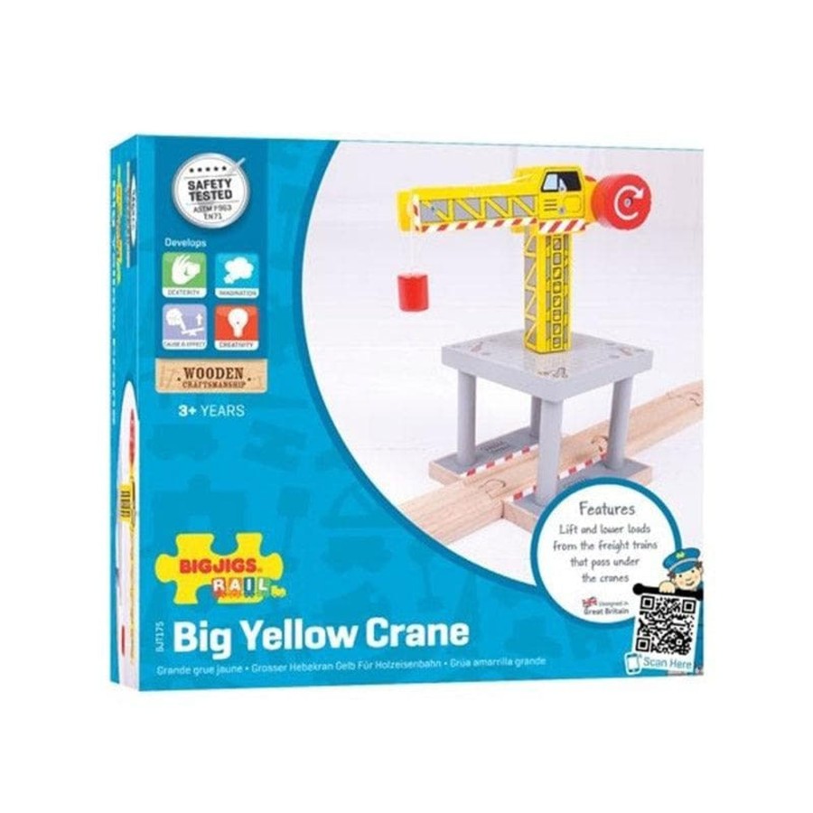 Kids Toys Bigjigs Wooden Toys | Big Yellow Crane