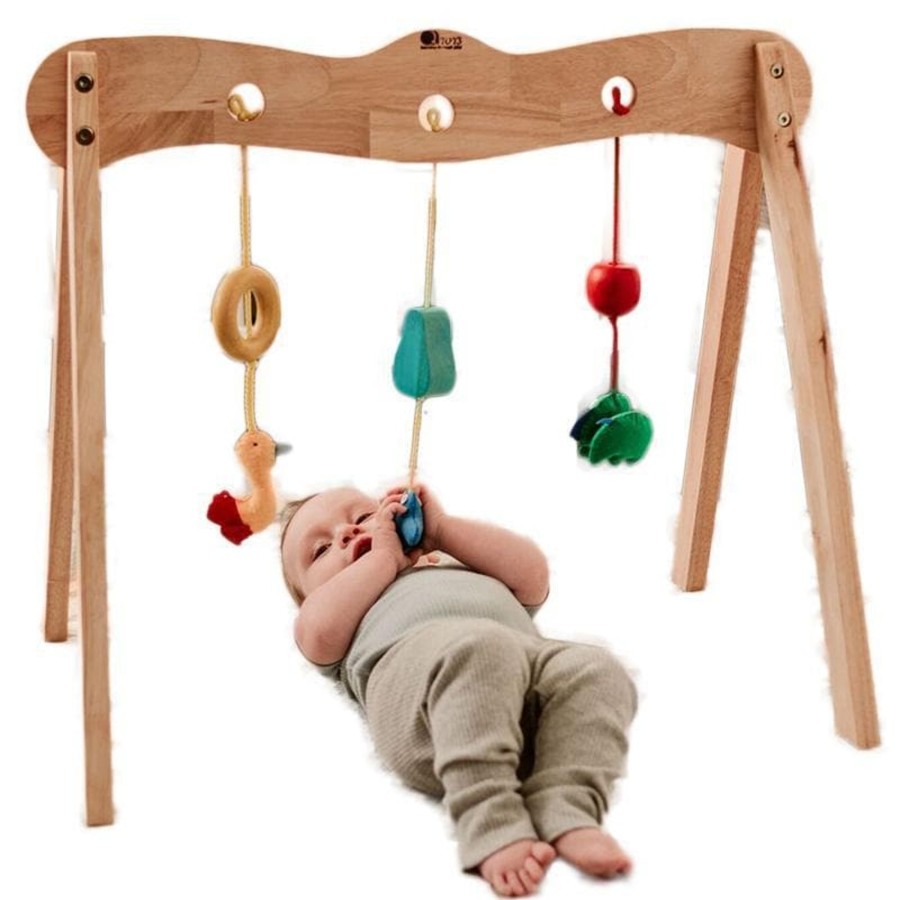 Babies & Toddlers Qtoys Activity Toys | Wooden Baby Gym