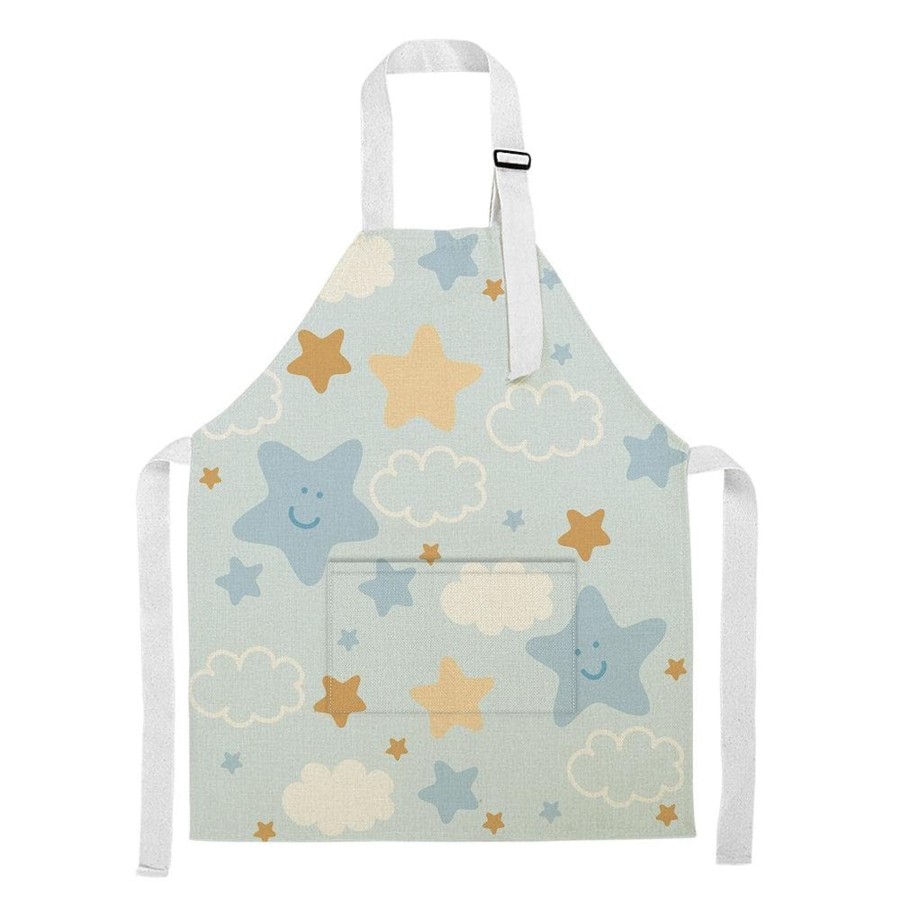 Kids Toys My Happy Helpers Kids Aprons | Stars And Clouds Toddler Apron - Small