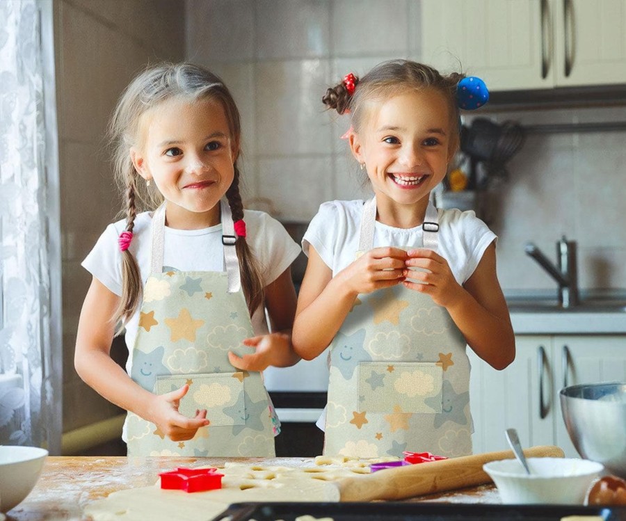 Kids Toys My Happy Helpers Kids Aprons | Stars And Clouds Toddler Apron - Small