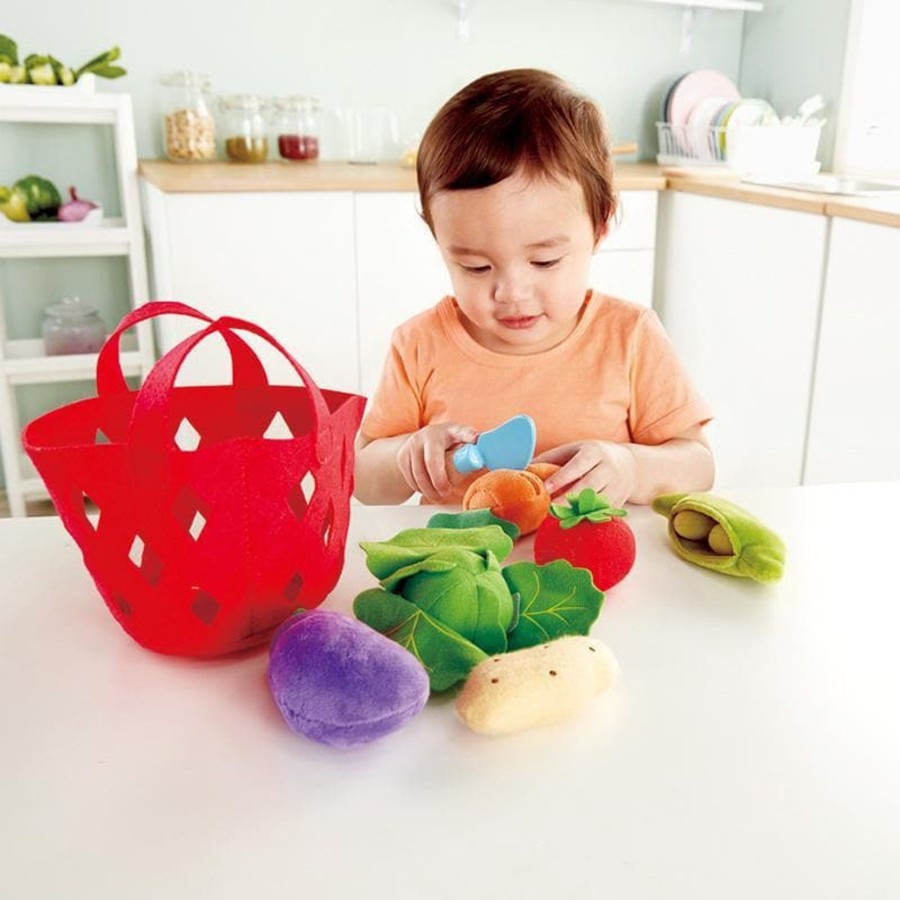 Kids Toys Hape Felt Toys | Toddler Vegetable Basket