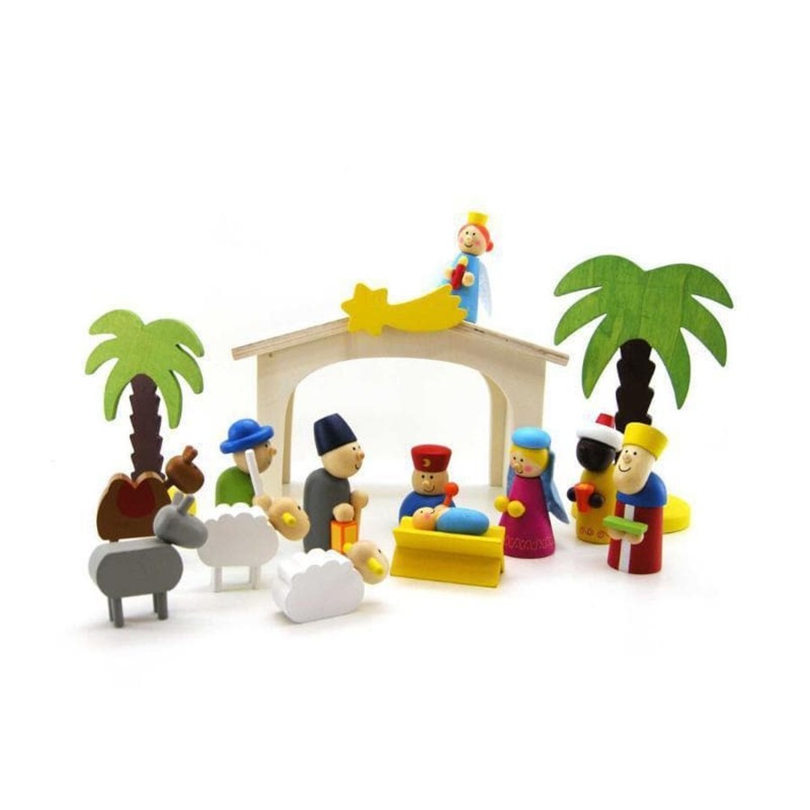 Kids Toys Kaper Kidz Wooden Toys | Nativity Set