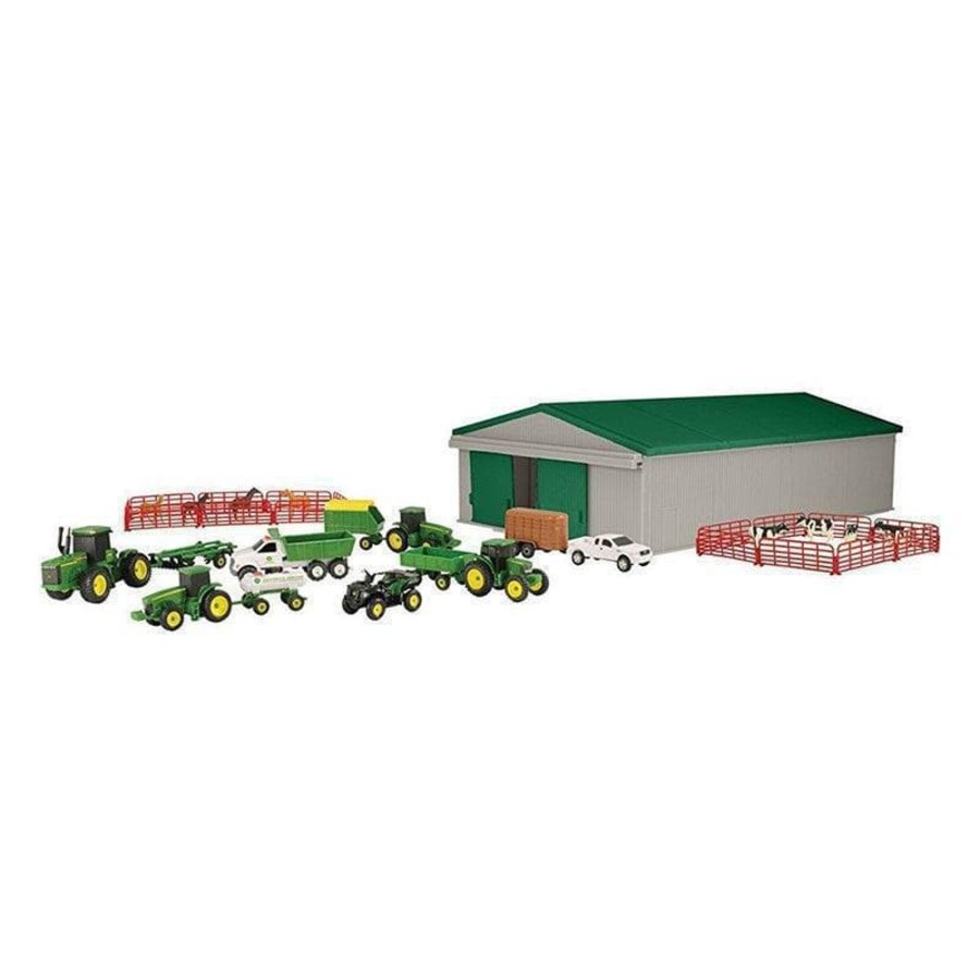 Kids Toys John Deere Farm Animals | John Deere 70Pc Mini Vehicle Value Set