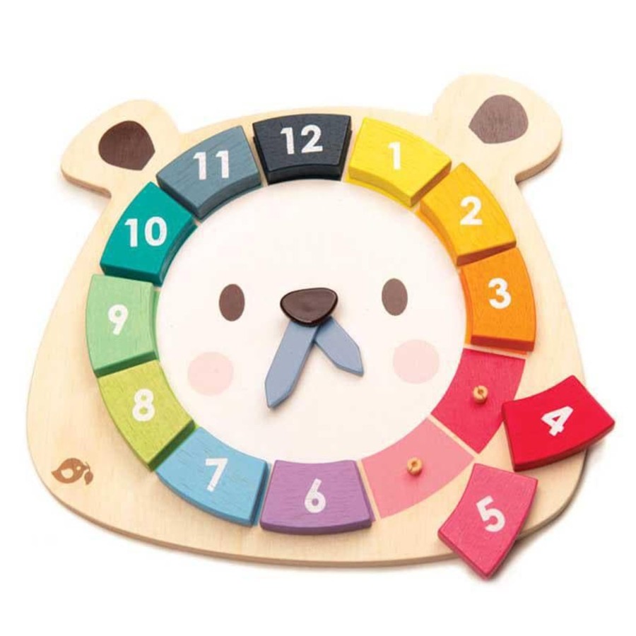 Kids Toys Tender Leaf Toys Wooden Puzzles | Bear Colours Clock