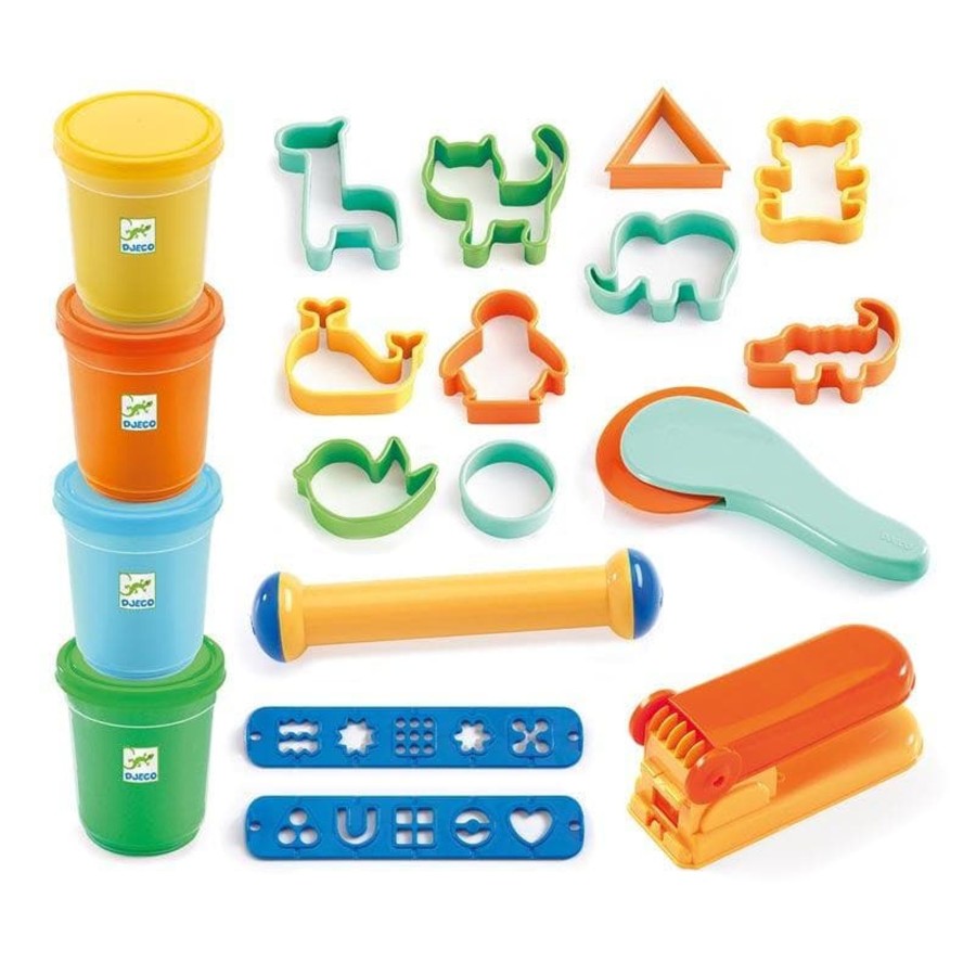 Kids Toys Djeco Wooden Stamps | Everything You Need To Start - Modelling Dough Set