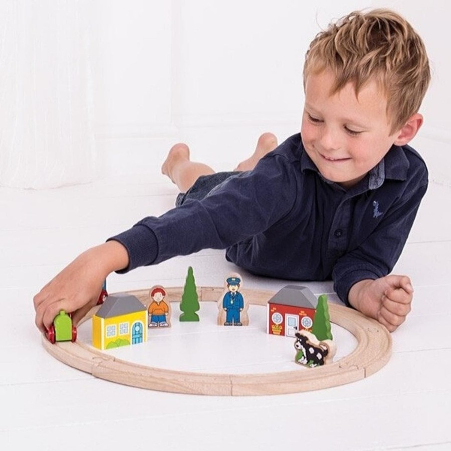 Kids Toys Bigjigs Wooden Train Sets | My First Train Set