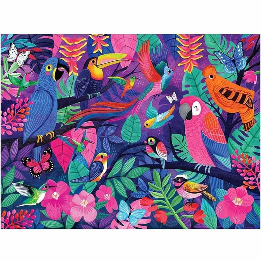 Kids Toys Crocodile Creek Wooden Puzzles | Family Puzzle 500Pc - Birds Of Paradise