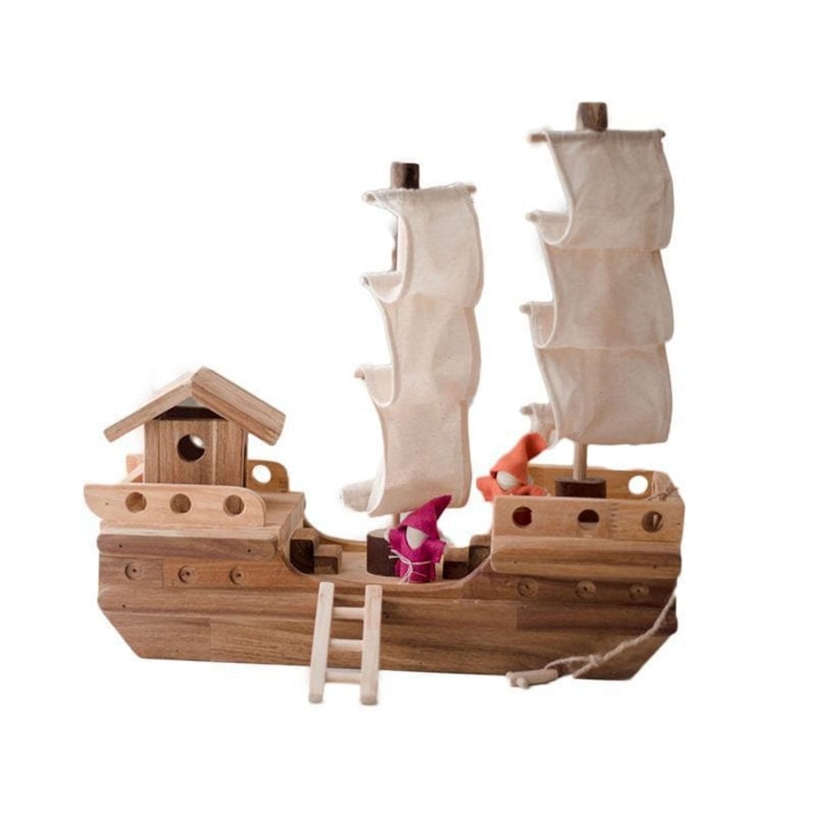 Kids Toys Qtoys Steiner/Waldorf Inspired | Wooden Pirate Ship