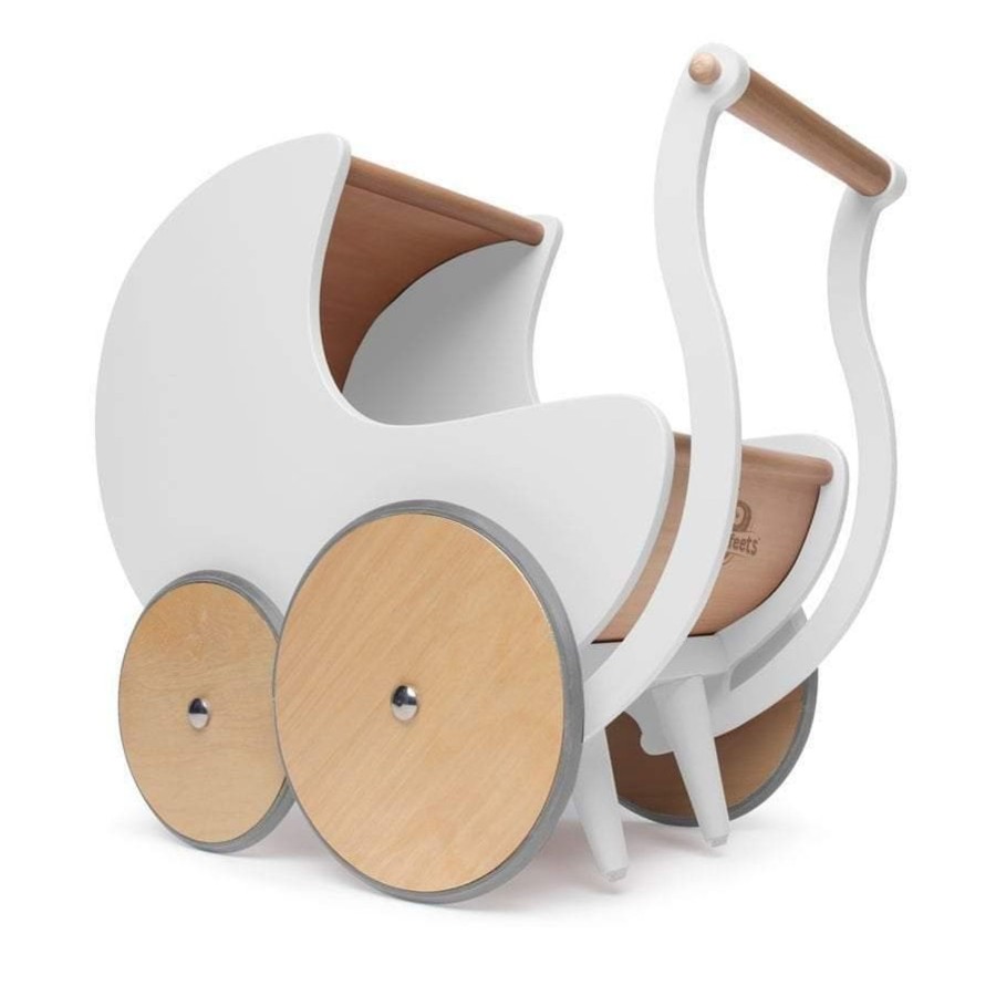 Kids Toys Kinderfeets Wooden Doll Prams | Walker Pram White