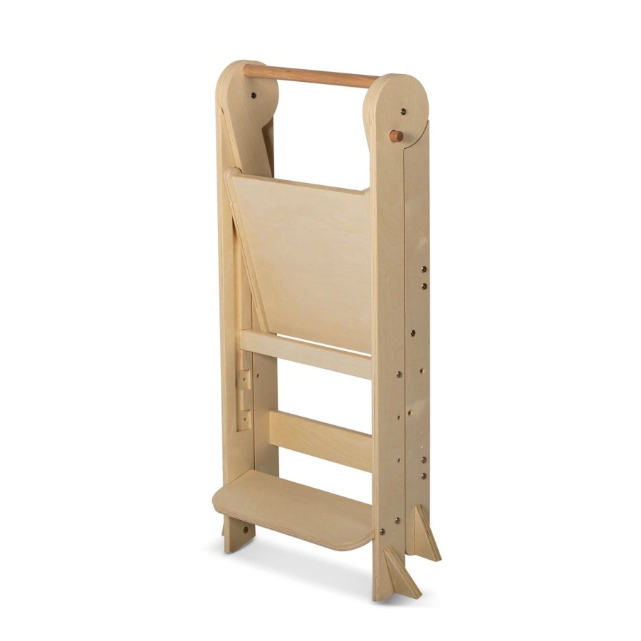 Learning Towers Little Risers | Folding Learning Tower - Varnish With Magnetic Board