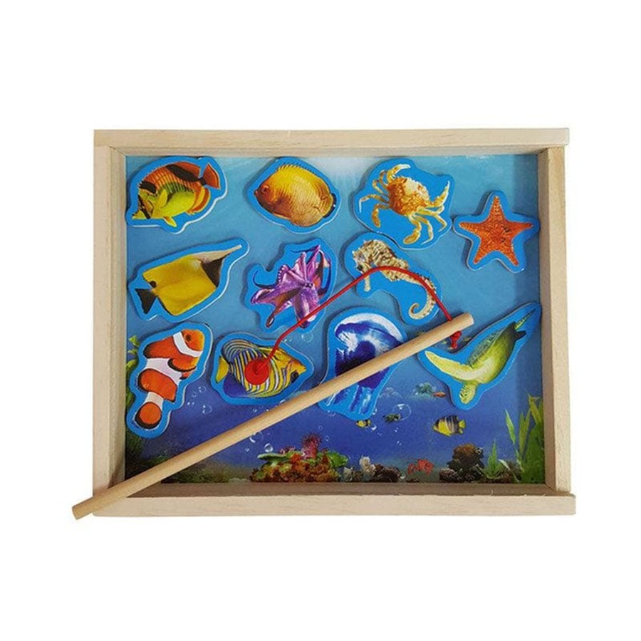 Kids Toys Fun Factory Fine Motor Skills Toys | Fishing Game Magnetic Box W/ 1 Rod