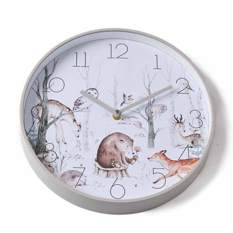 Babies & Toddlers Jiggle & Giggle Playroom Decor | Forest Party Wall Clock