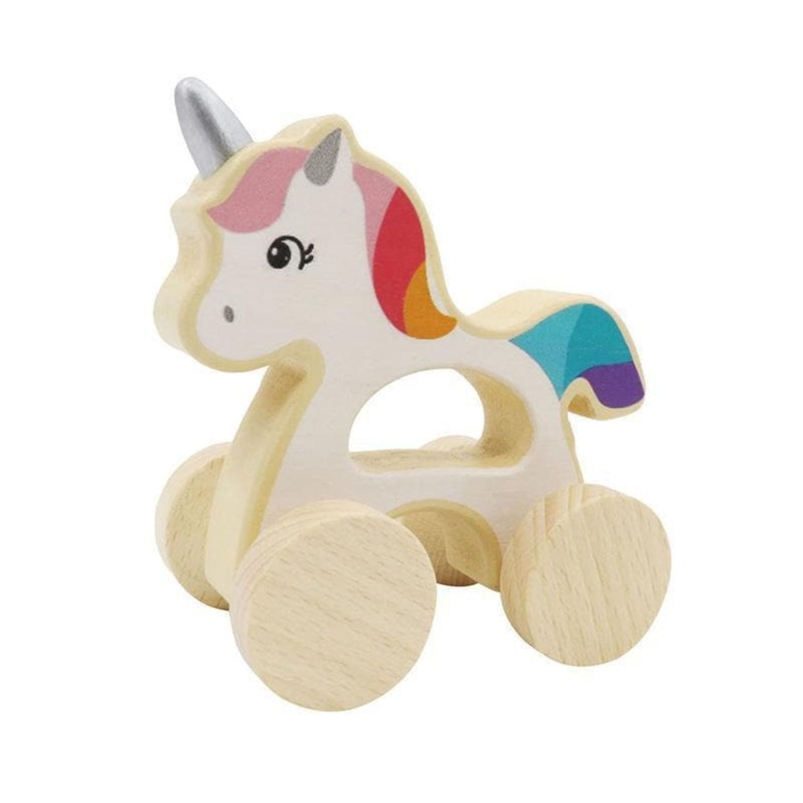 Babies & Toddlers Kaper Kidz Pull Along Toys | Calm And Breezy Wooden Unicorn Car