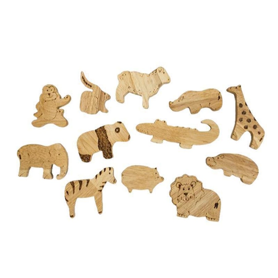 Kids Toys Qtoys Steiner/Waldorf Inspired | Wooden African Animals