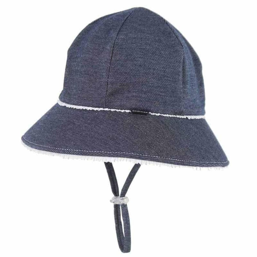 Kids Toys Bedhead Hats Outdoor Toys | Ponytail Bucket Sun Hat - Denim Ruffle