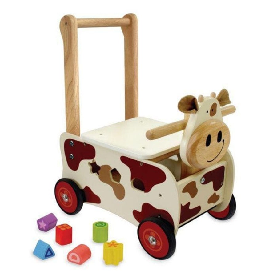 Babies & Toddlers Im Toy Wooden Ride On Toys | Walk And Ride Cow Sorter