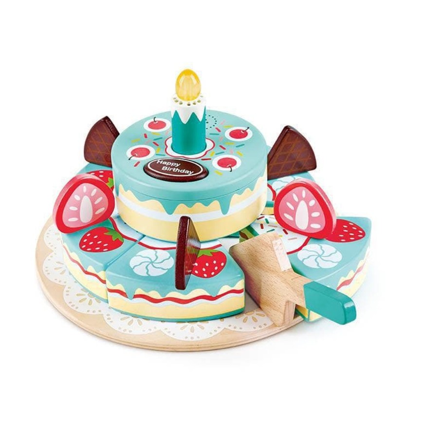 Kids Toys Hape Wooden Food Sets | Interactive Happy Birthday Cake