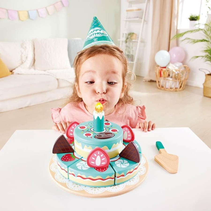 Kids Toys Hape Wooden Food Sets | Interactive Happy Birthday Cake