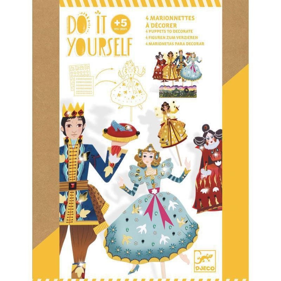 Kids Toys Djeco Craft Kits | Do It Yourself Cinderella Puppets