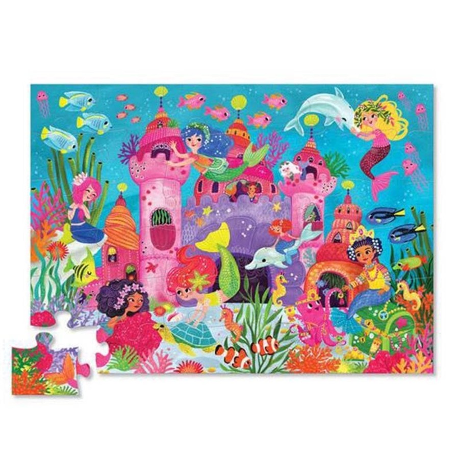 Kids Toys Crocodile Creek Jigsaws | Classic Floor Puzzle 36Pc - Mermaid Palace