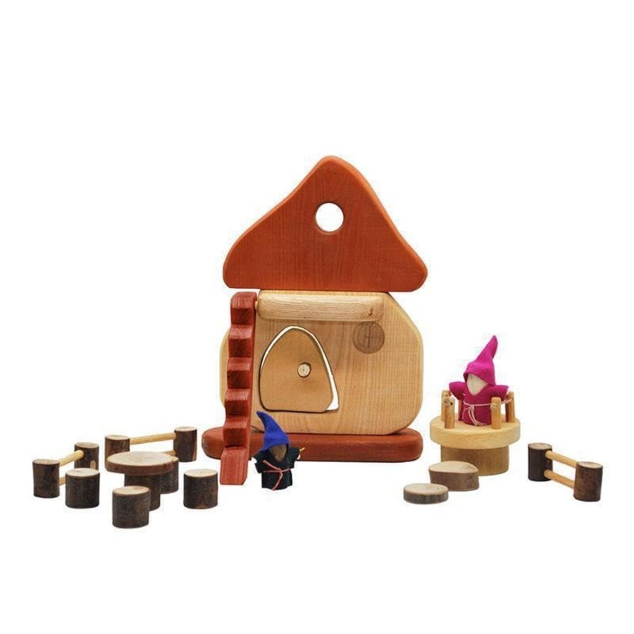 Kids Toys Qtoys Small World Play | Natural Mushroom House