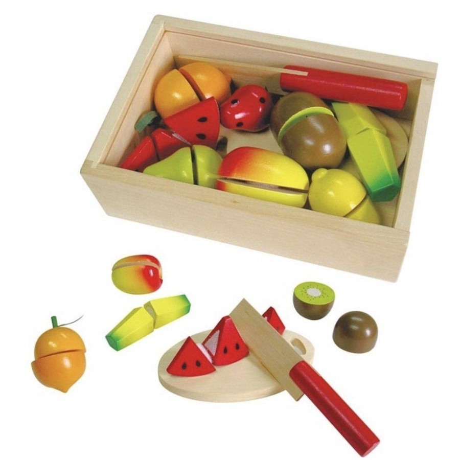 Kids Toys Fun Factory Wooden Food Sets | Cutting Fruit Box