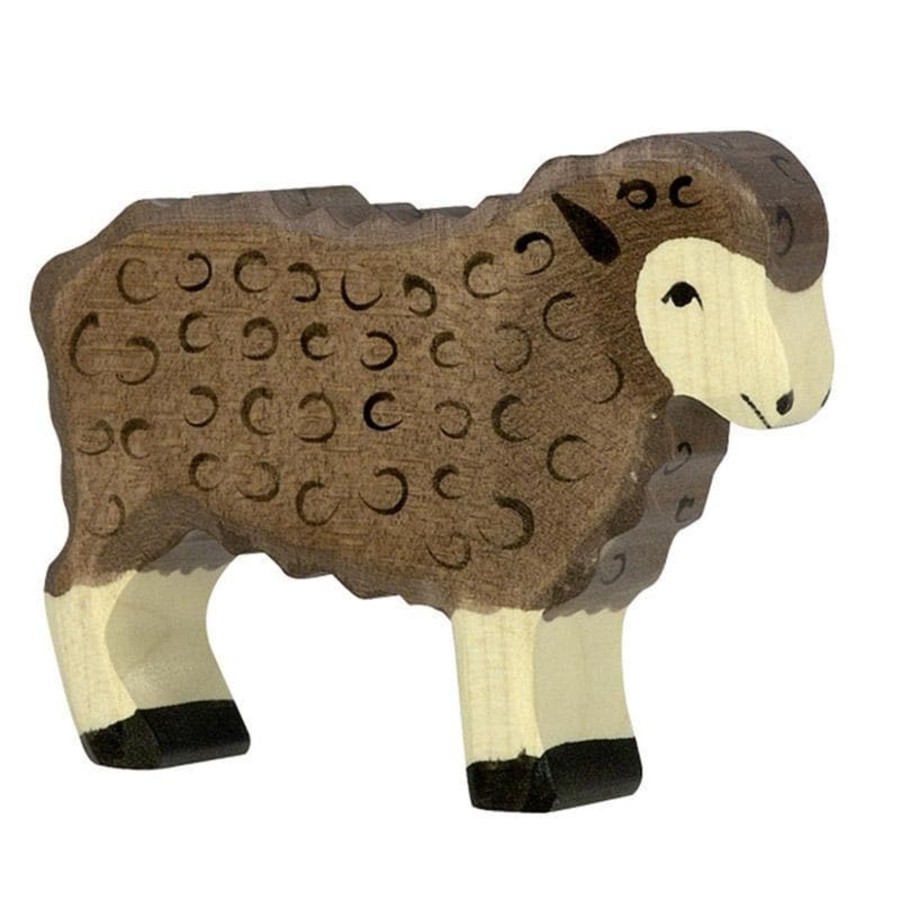 Kids Toys Holztiger Animal Figurines | Sheep, Standing - Black