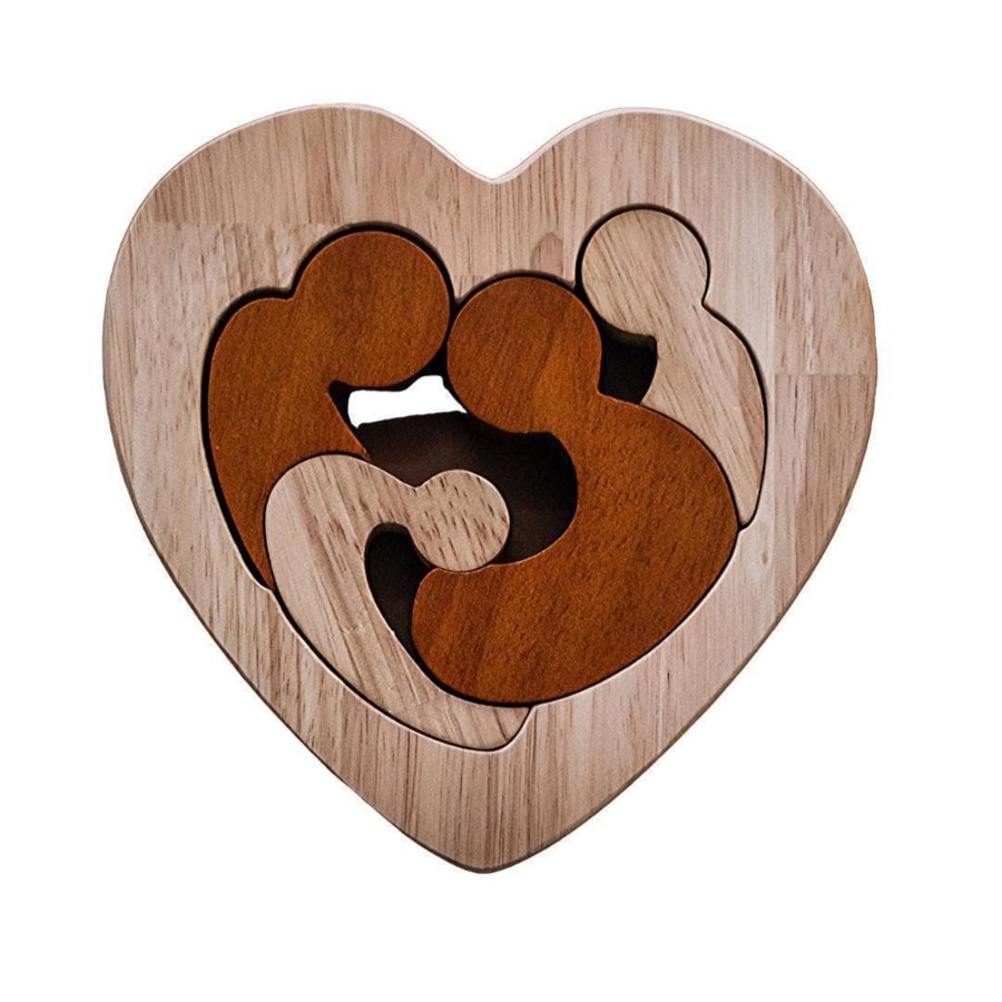 Kids Toys Qtoys Wooden Puzzles | Love And Hugs Puzzle