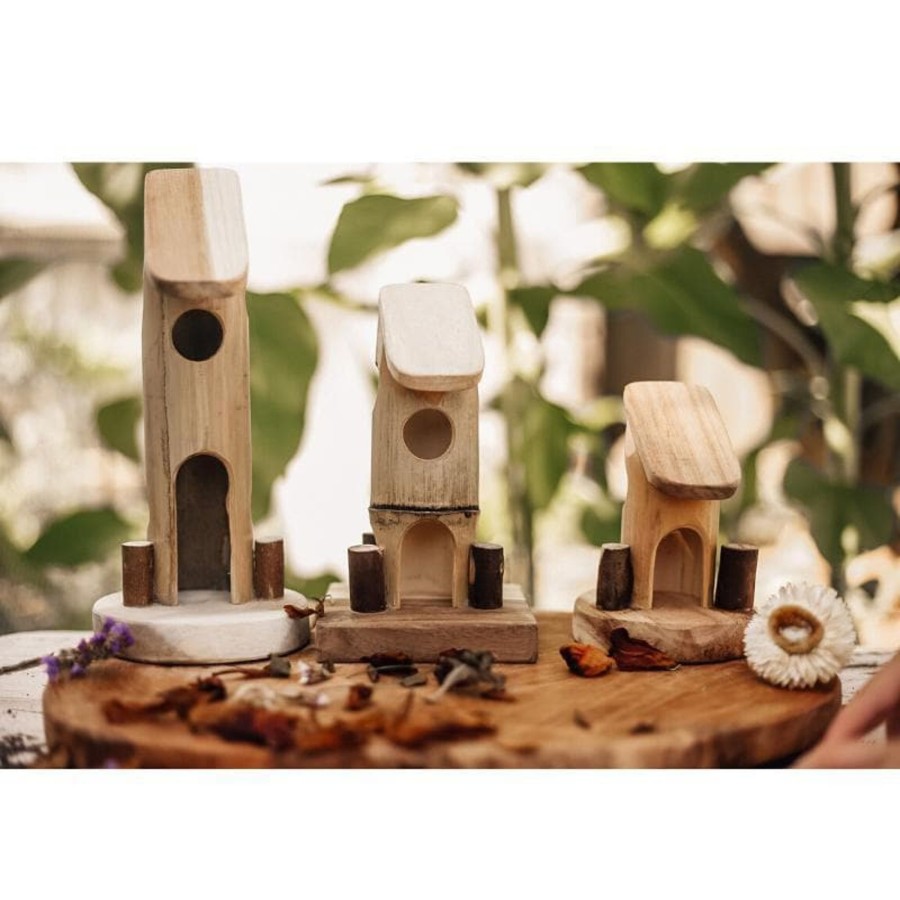 Kids Toys Qtoys Treehouse Toys | Bamboo Fairy House (Set Of 3)