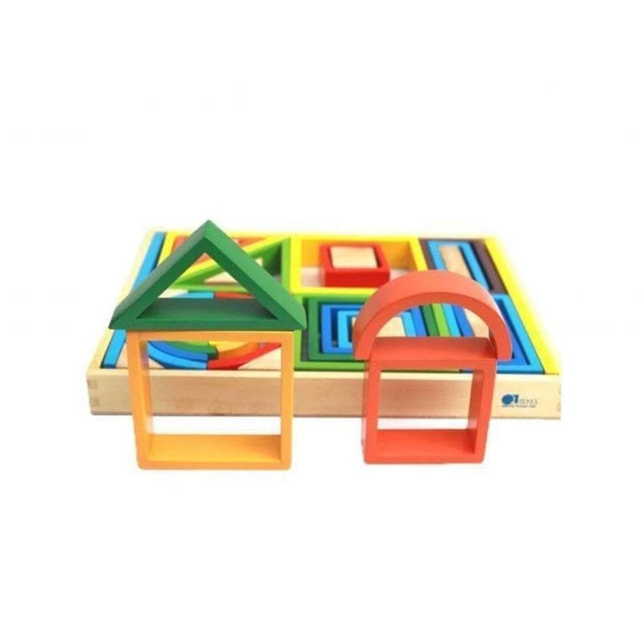 Kids Toys Qtoys Wooden Rainbows | Rainbow Nesting Blocks