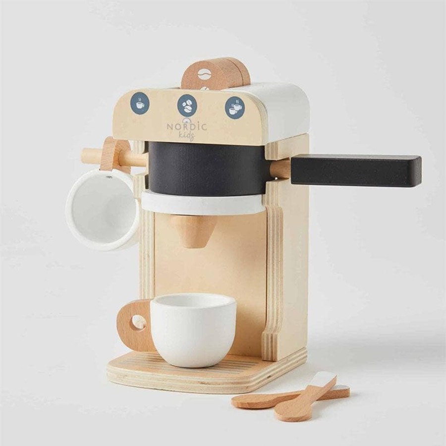 Kids Toys Nordic Kids Play Food Sets | Wooden Coffee Machine Set