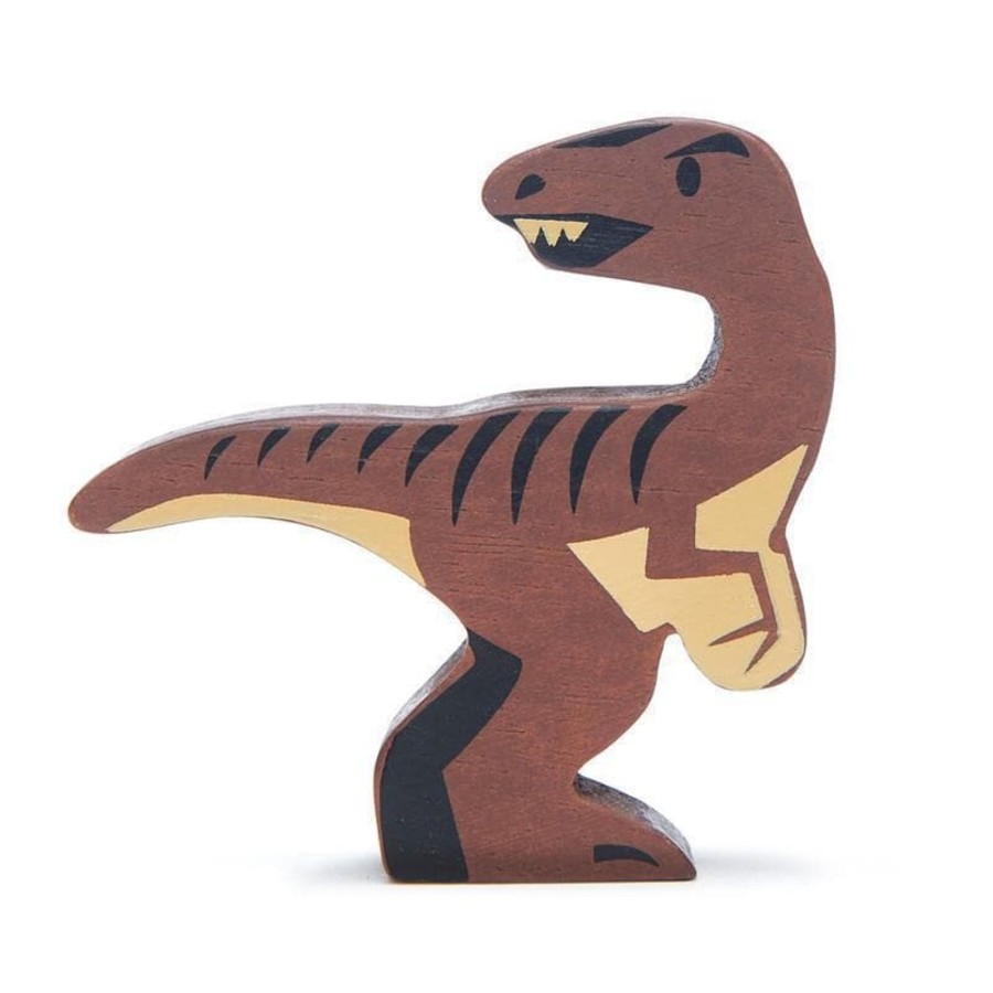 Kids Toys Tender Leaf Toys Animal Figurines | Velociraptor Wooden Dinosaur