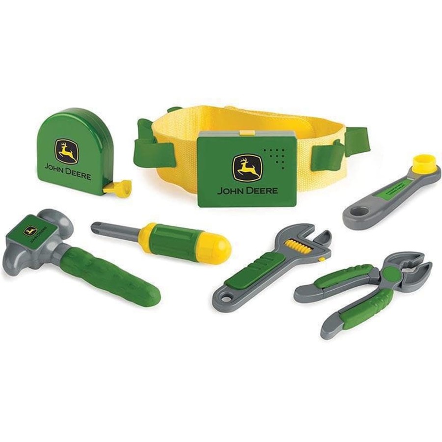 Kids Toys John Deere Wooden Tool Boxes | Talking Toolbelt Set