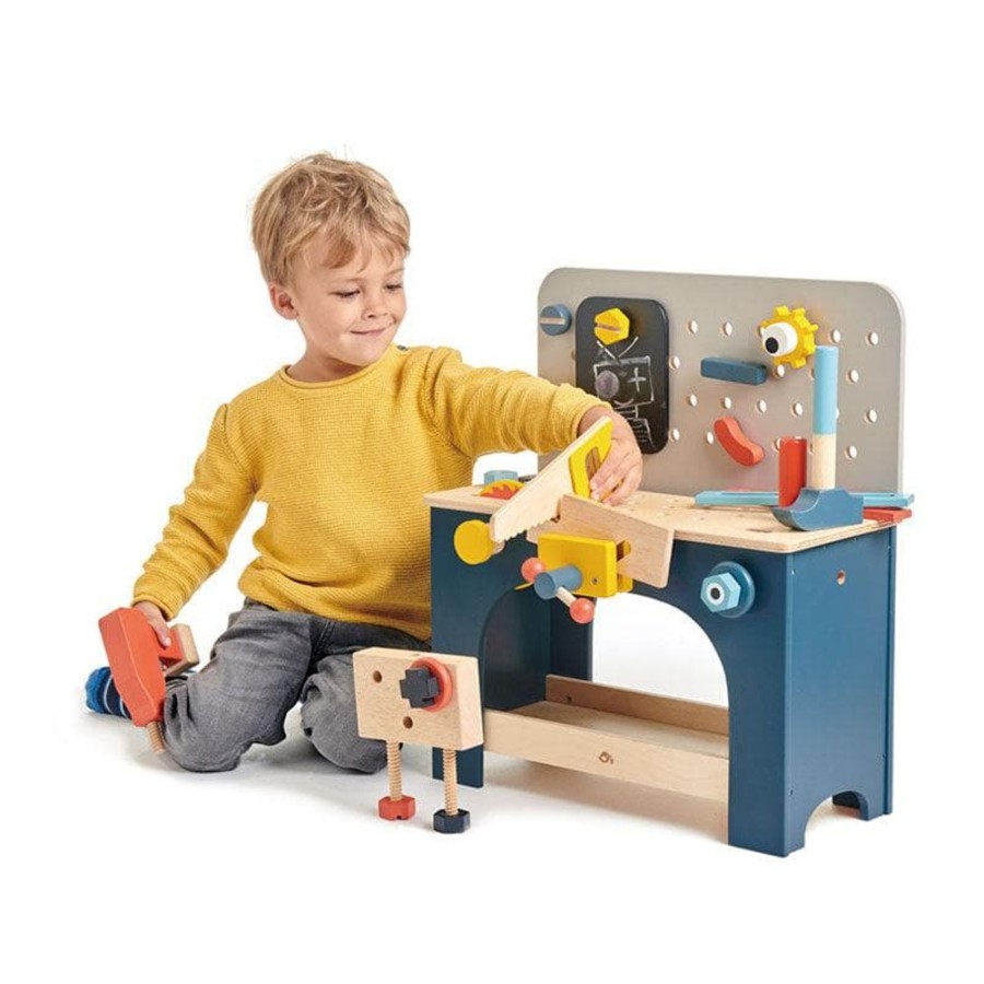 Kids Toys Tender Leaf Toys Kids Tool Work Bench | Table Top Tool Bench