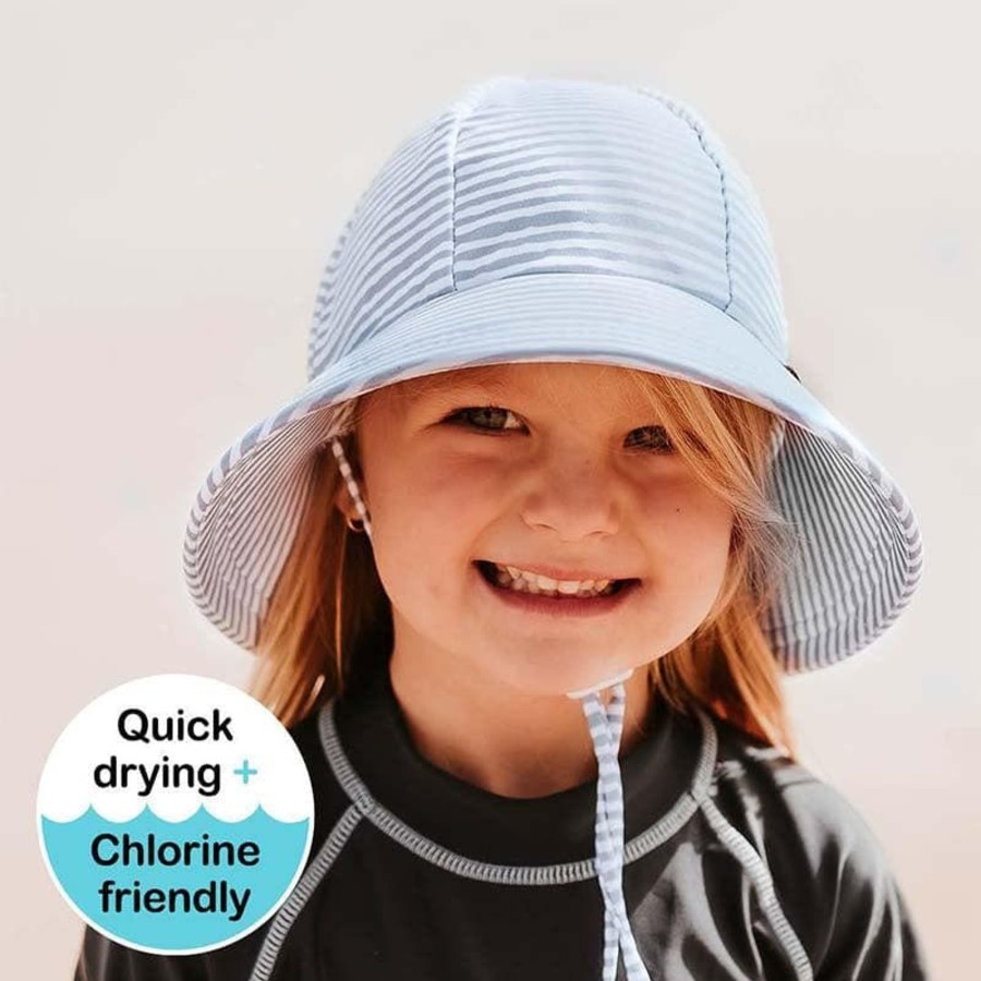 Kids Toys Bedhead Hats Gardening Toys | Girls Beach Hat Ponytail Bucket - Stripe