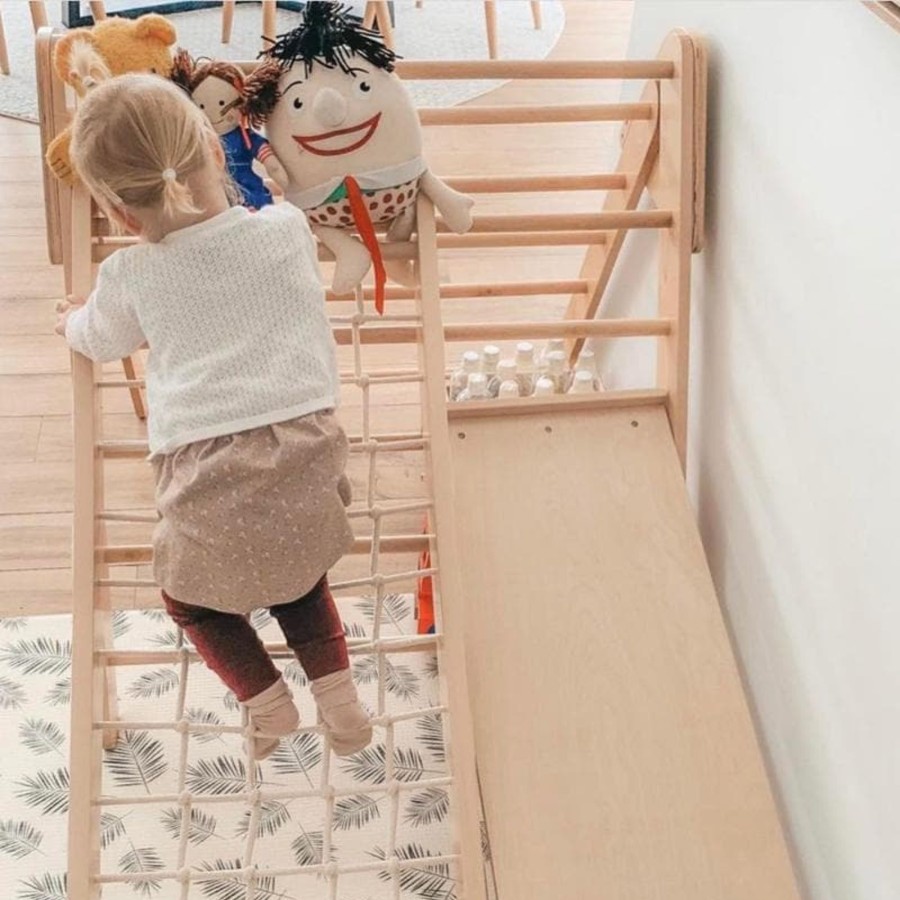 Piklers My Happy Helpers | Wooden Climber And Slide Set