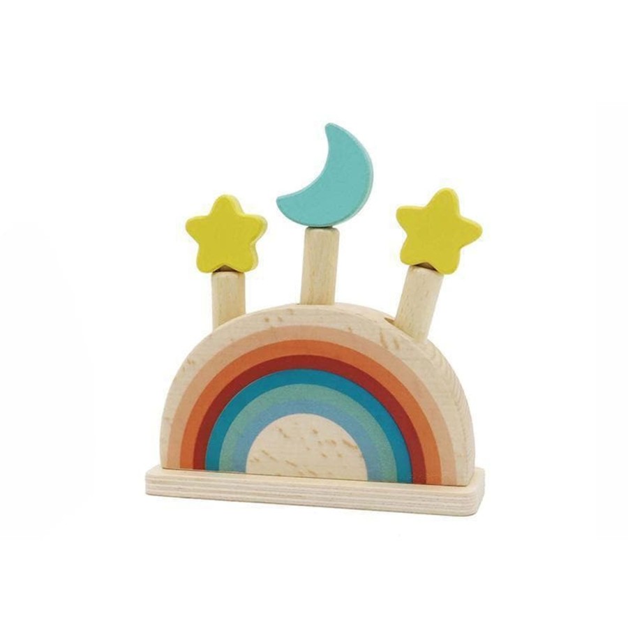 Kids Toys Kaper Kidz Wooden Toys | Calm And Breezy Pop Up Toy Rainbow