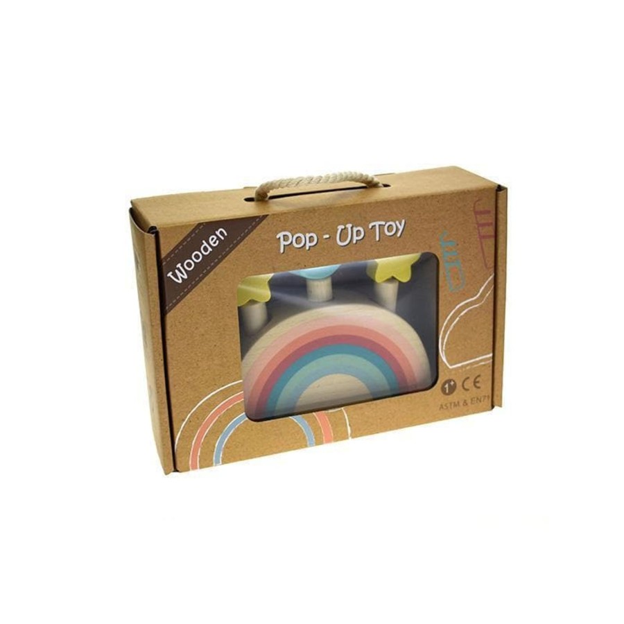 Kids Toys Kaper Kidz Wooden Toys | Calm And Breezy Pop Up Toy Rainbow